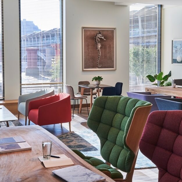 A breakout area in Queen Victoria Street, Beaumont Business Centres, Blackfriars