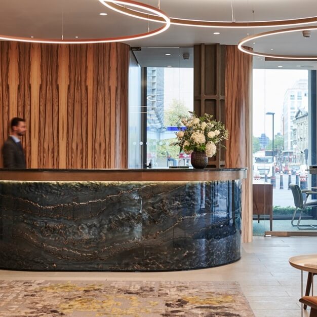 Reception at Queen Victoria Street, Beaumont Business Centres in Blackfriars