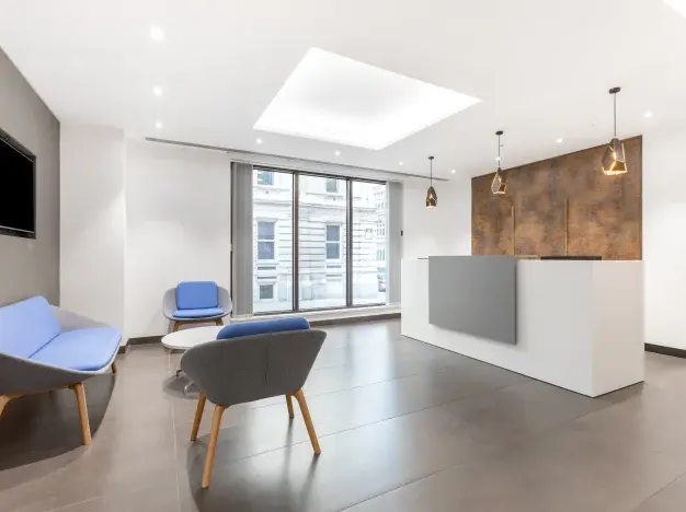 The reception at Tallis Street, Regus in Blackfriars