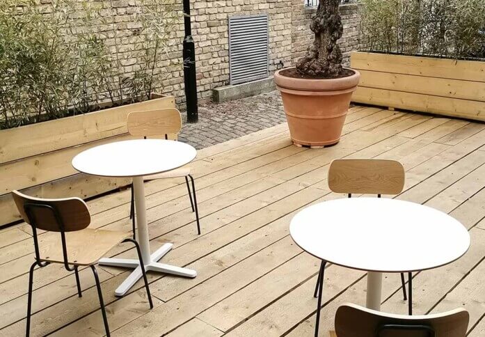 The outdoor area at Royal Parade Mews, The Worker's League in Blackheath