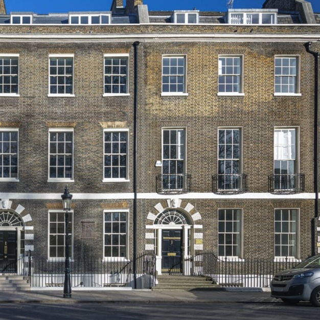Building outside at Bedford Place, Base Offices, Bloomsbury