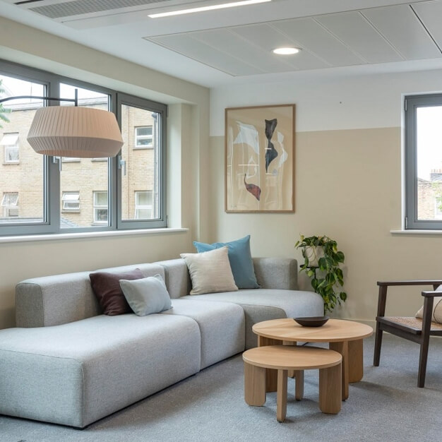 Dedicated breakout area at Tavistock Square, Workpad in Bloomsbury