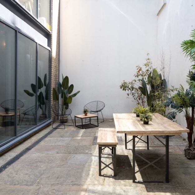 Outdoor area at Bedford Square, in Bloomsbury