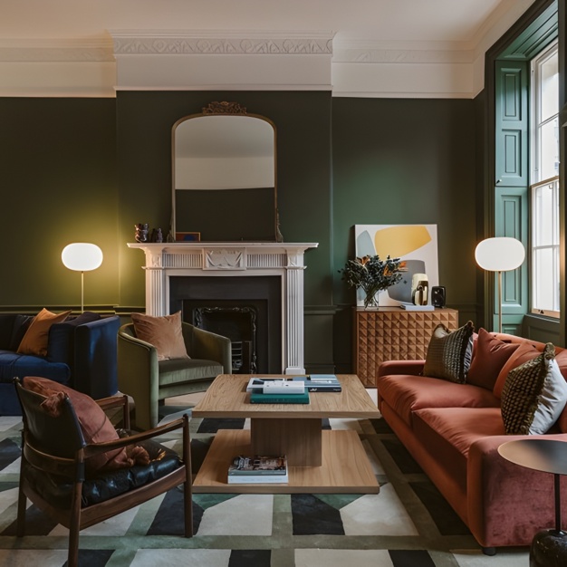 The breakout area in Bedford Square, Grafter Offices, Bloomsbury