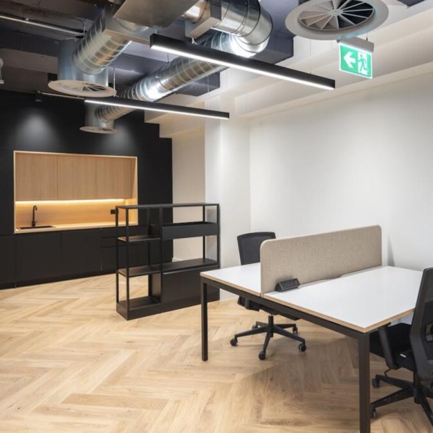 The dedicated kitchen at New Oxford Street, Workpad in Bloomsbury