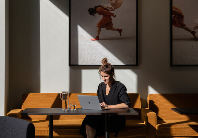 A breakout area in Stratford Place, FORA, Bond Street