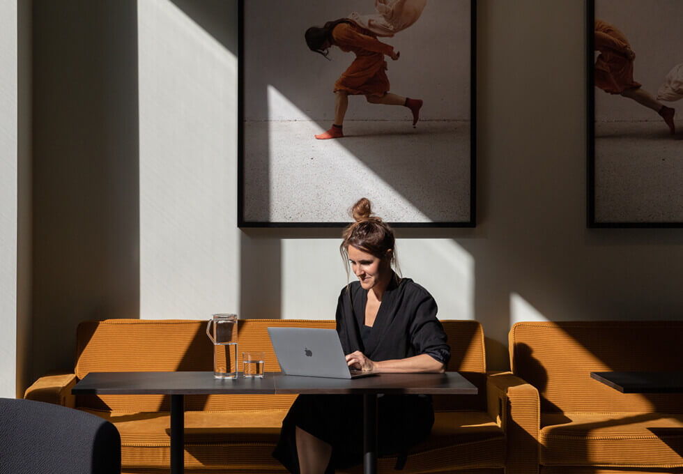 A breakout area in Stratford Place, FORA, Bond Street