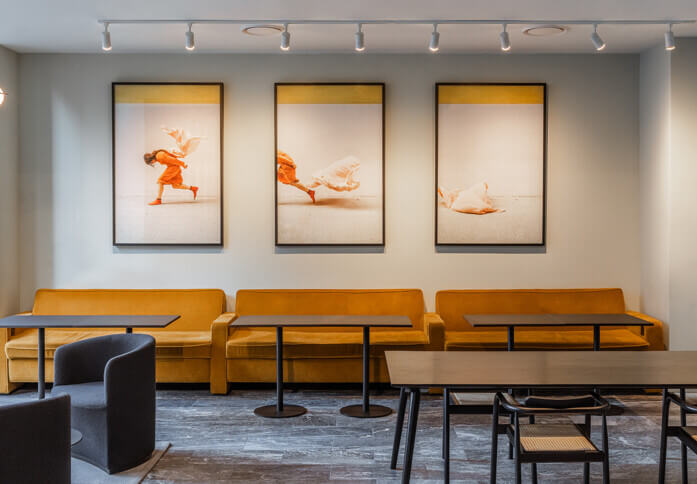 Breakout space in Stratford Place, FORA (Bond Street)