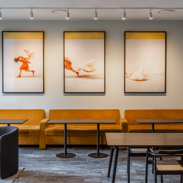 Breakout space in Stratford Place, FORA (Bond Street)