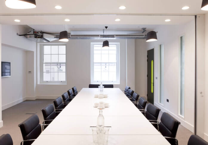 The meeting room at Stratford Place, FORA in Bond Street