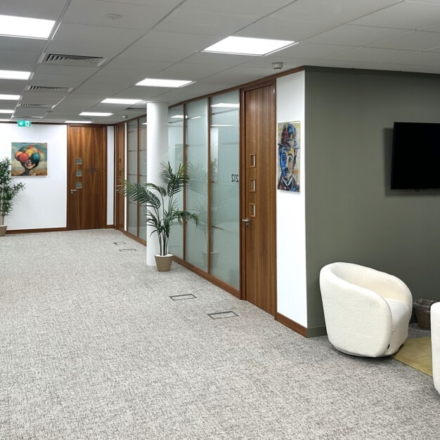 The hallway at Oaks Court, Cubix Ltd in Borehamwood