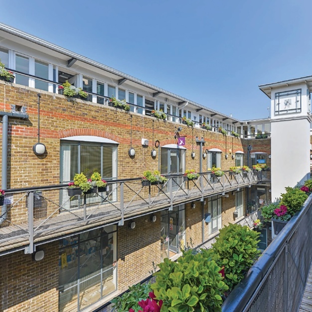 The outdoor area at Crosby Row, Unity Flexible Office Space in Borough