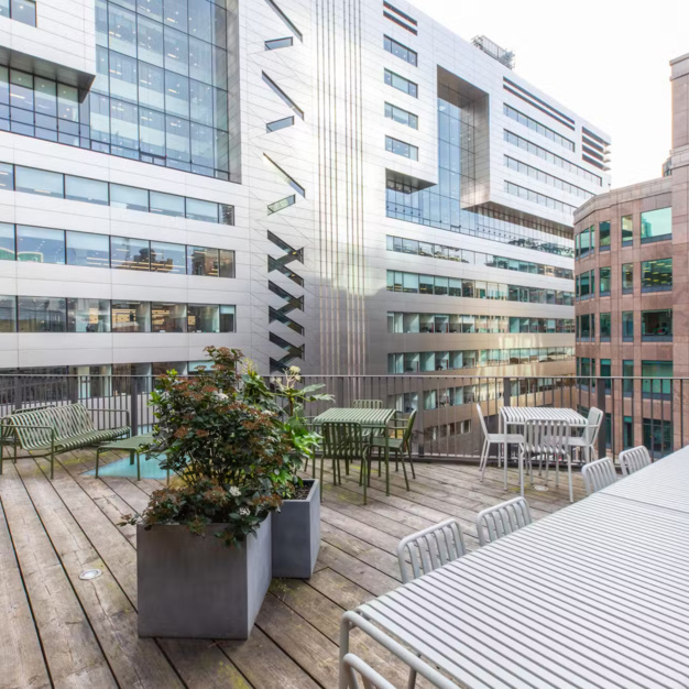 The roof terrace at Appold Street, The British Land Company PLC in Broadgate