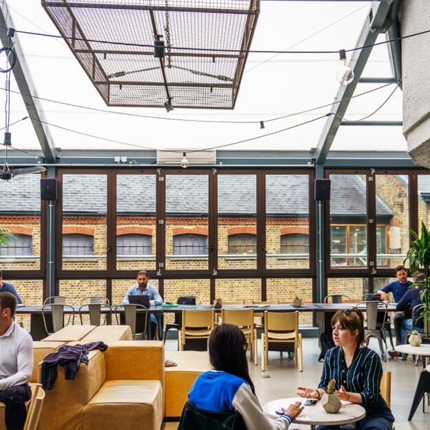 A breakout area in North Stables Market, LABS, Camden
