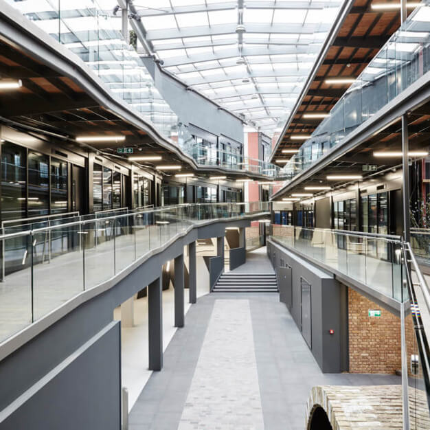 Atrium area at North Stables Market, LABS, in Camden