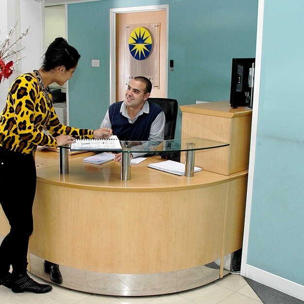 Reception in Bayham Street, Oasis Business Centres, Camden