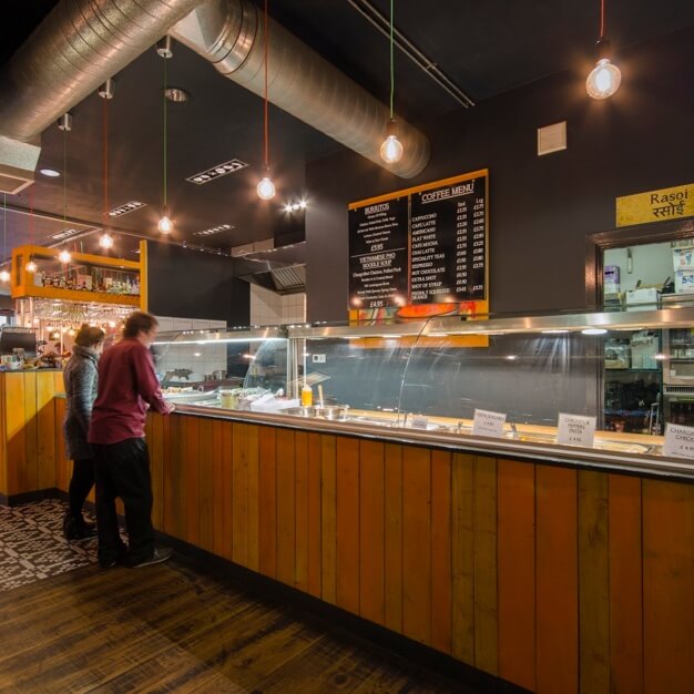 The café at Mandela Street, Workspace Group Plc in Camden