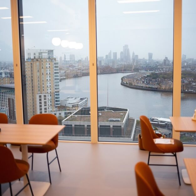 Breakout space for clients - Cabot Square, Regus in Canary Wharf