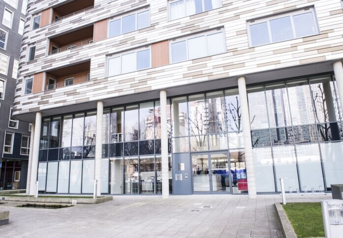 Building external for Indescon Square, CEC Group Ltd, Canary Wharf