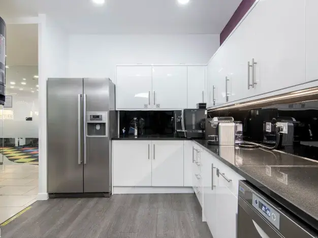 Kitchen at Canada Square, Regus in Canary Wharf