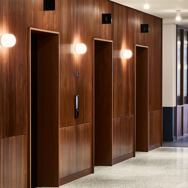 Lift access at Canada Square, FORA in Canary Wharf