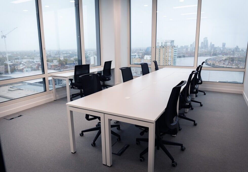 Private workspace, Cabot Square, Regus in Canary Wharf
