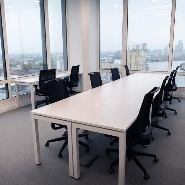 Private workspace, Cabot Square, Regus in Canary Wharf