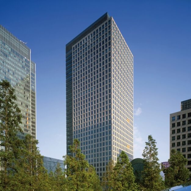 The building at Bank Street, Serv Corp in Canary Wharf