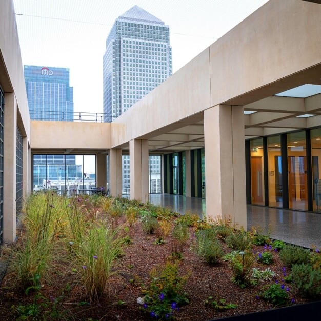 The building at Cabot Square, Regus in Canary Wharf