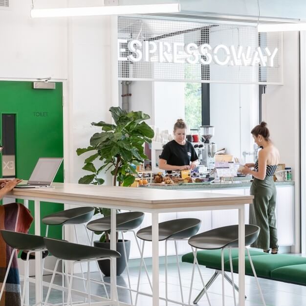 The café at Dock Road, Waterfront Studios Properties LLP in Canning Town