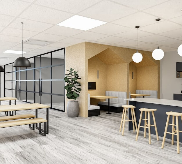 The Breakout area - Holborn Viaduct, Hermit Offices Limited (Frameworks) (Chancery Lane)