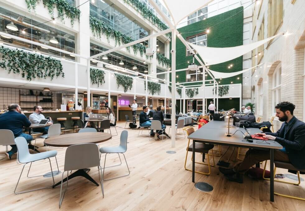 The communal space at Holborn, WeWork in Chancery Lane