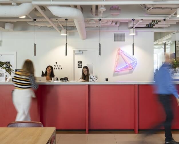 The reception at Chancery Lane, WeWork in Chancery Lane