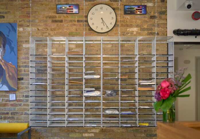 Letterboxes at Lots Road, Worlds End Studios Ltd (Chelsea Harbour)