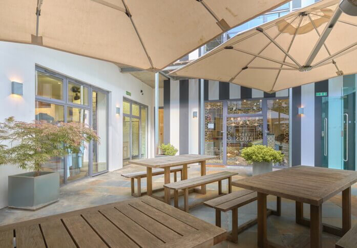 Outdoor space at Lots Road, Worlds End Studios Ltd in Chelsea Harbour