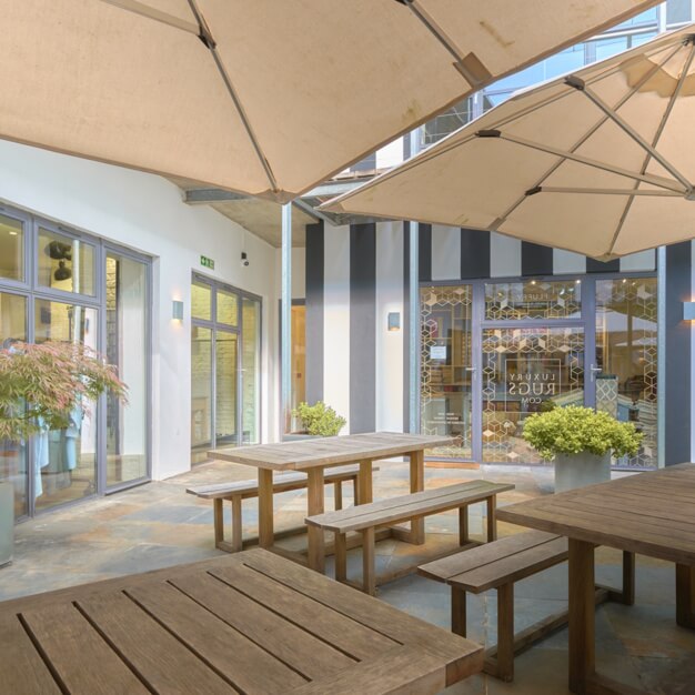 Outdoor space at Lots Road, Worlds End Studios Ltd in Chelsea Harbour