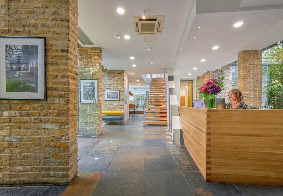 Reception at Lots Road, Worlds End Studios Ltd in Chelsea Harbour