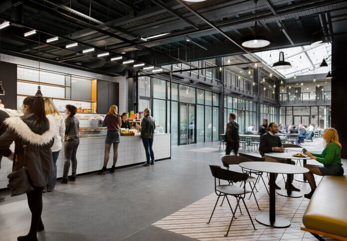 The café at Power Road, Workspace Group Plc in Chiswick