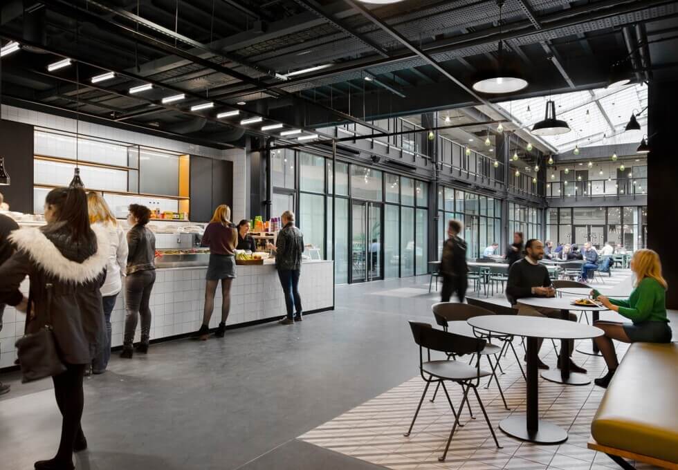 The café at Power Road, Workspace Group Plc in Chiswick