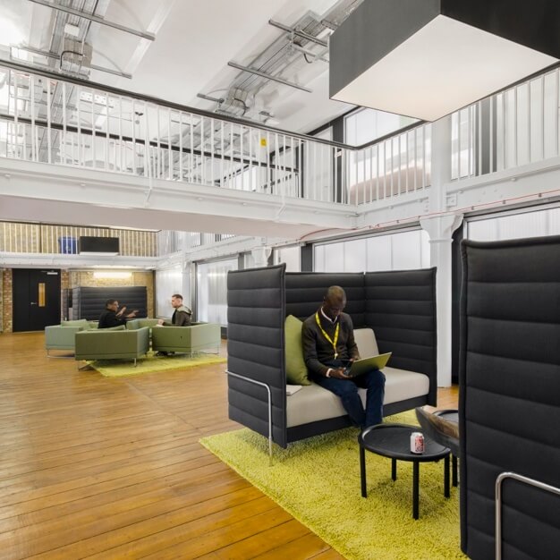 A breakout area in Clerkenwell Close, Workspace Group Plc, Clerkenwell