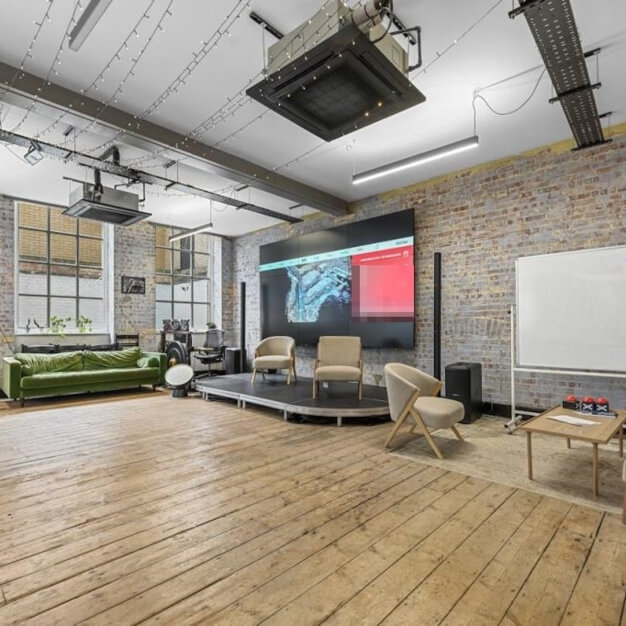 A dedicated breakout area in Ironmonger Row, Base Offices, Clerkenwell