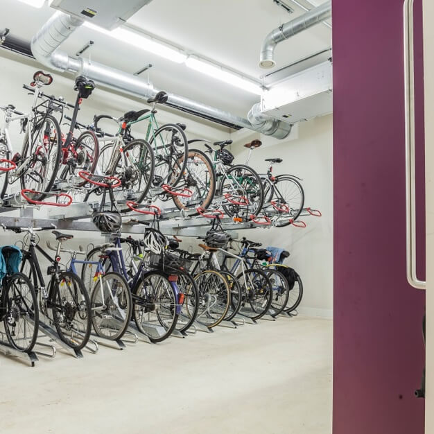 Cycle storage at Dallington Street, FORA, Clerkenwell
