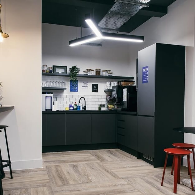 Kitchenette at Farringdon Lane in Clerkenwell, Knotel
