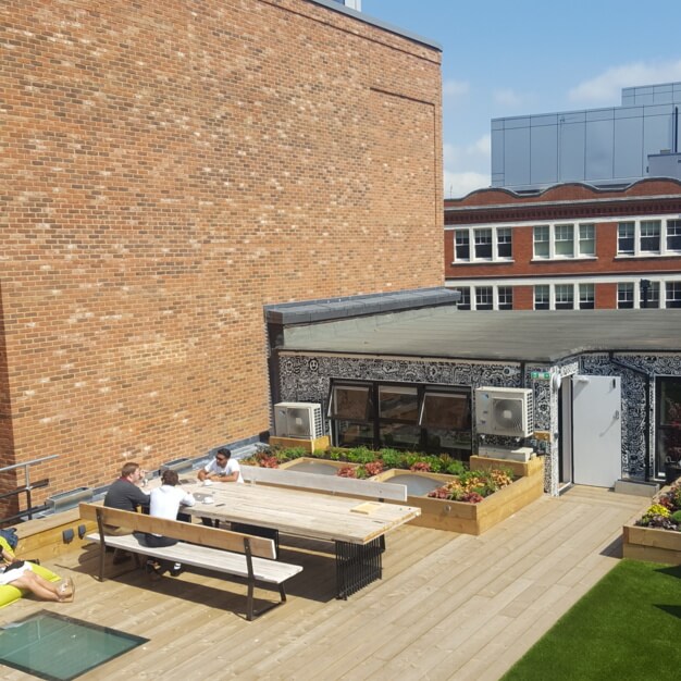 The outdoor area at Goswell Road, Treehouse Project Limited in Clerkenwell