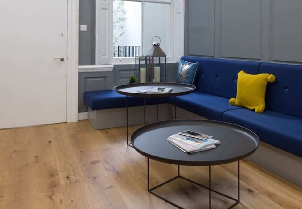 Client breakout space - Henrietta Street, The Boutique Workplace Company in Covent Garden