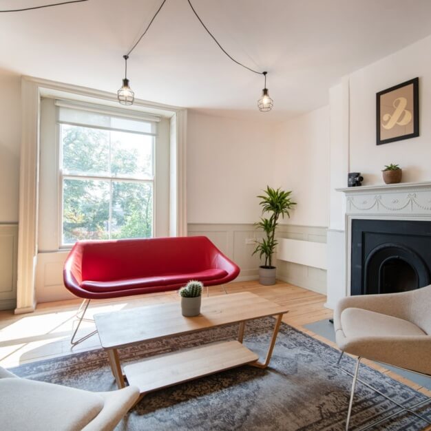 A breakout area in Dalston Lane, Canvas Offices, London