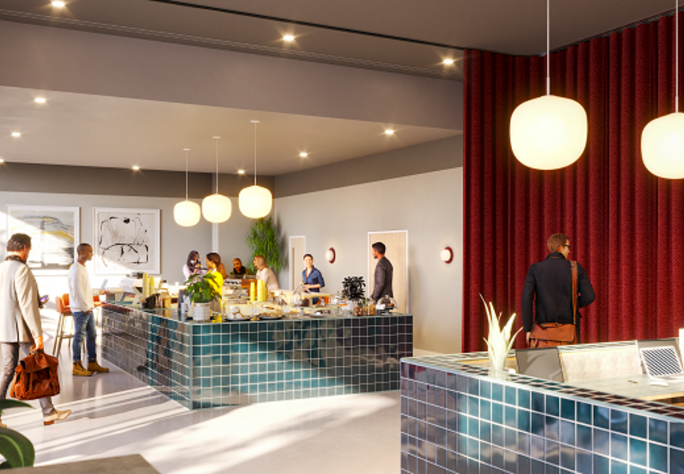 Café area at Marsh Wall, Situu, Docklands