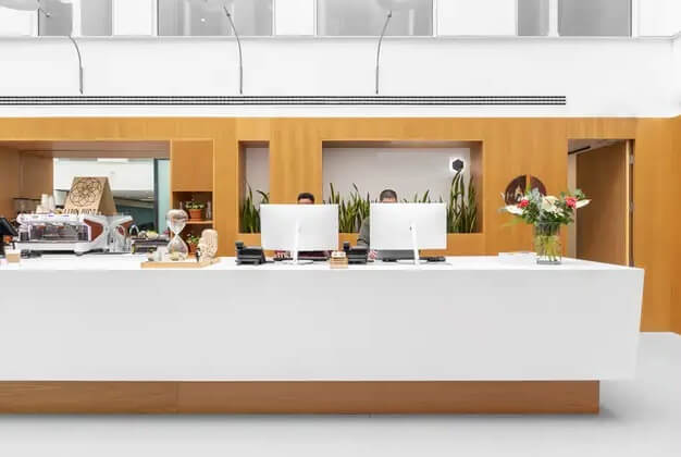 The reception at Uxbridge Road, Regus in Ealing