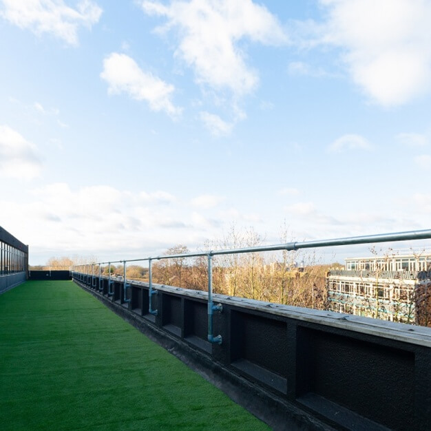 The roof terrace at The Mall, The Boutique Workplace Company in Ealing