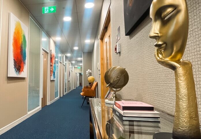 A breakout area in Centennial Court, The Brentano Suite, Elstree